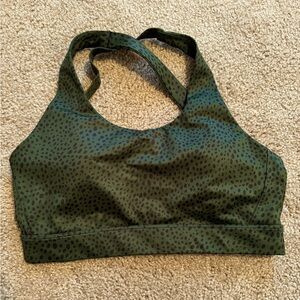 ZYIA Forest Green Size Large Back Strap Sports bra